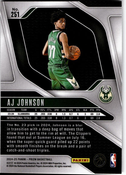 2024-25 Panini Prizm #251 AJ Johnson