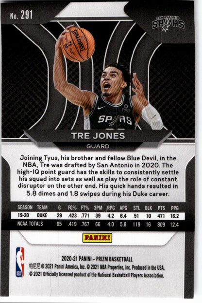 2020-21 Panini Prizm #291 Tre Jones