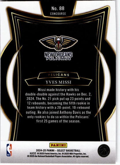 2024-25 Panini Select #88 Yves Missi