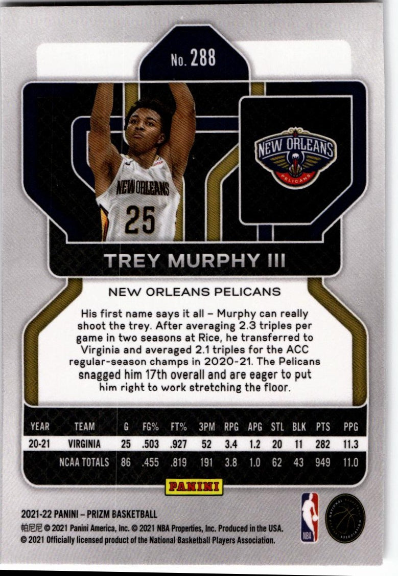 2021-22 Panini Prizm #288 Trey Murphy III