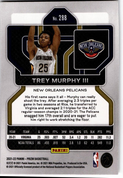 2021-22 Panini Prizm #288 Trey Murphy III