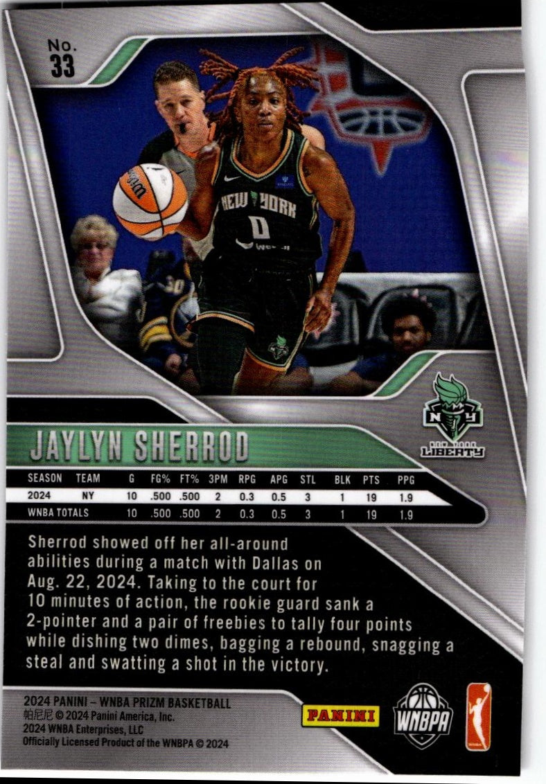 2024 Panini Prizm WNBA #33 Jaylyn Sherrod