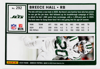2025 Donruss #292 Breece Hall Press Proofs Red