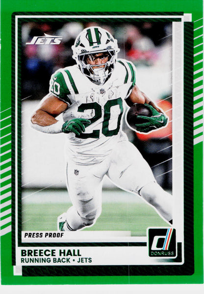 2025 Donruss #292 Breece Hall Press Proofs Red