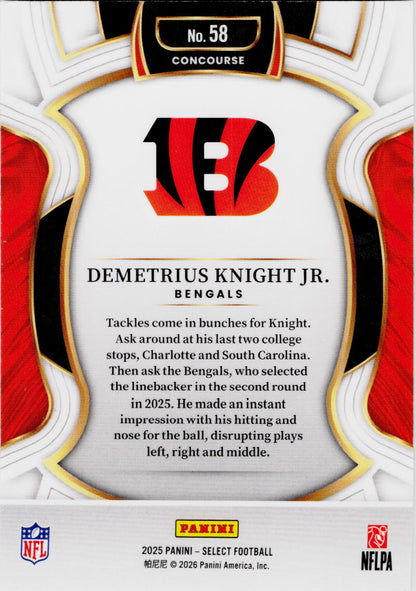 2025 Panini Select #58 Demetrius Knight Jr.