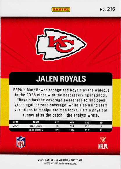 2025 Panini Revolution #216 Jalen Royals