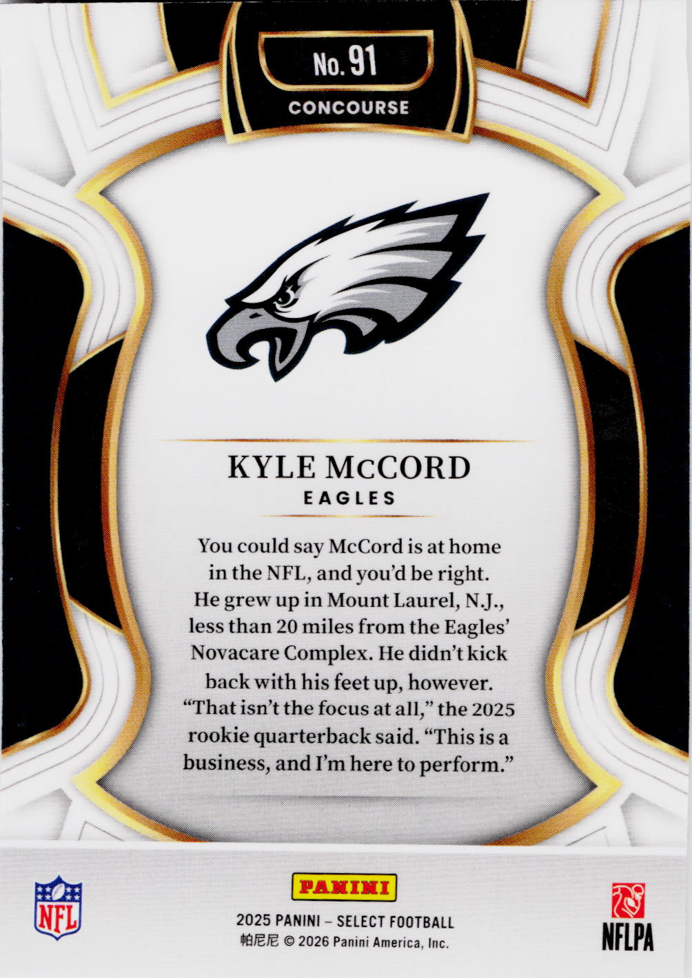 2025 Panini Select #91 Kyle McCord