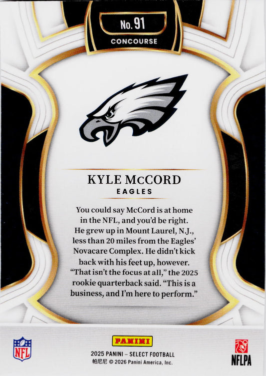 2025 Panini Select #91 Kyle McCord