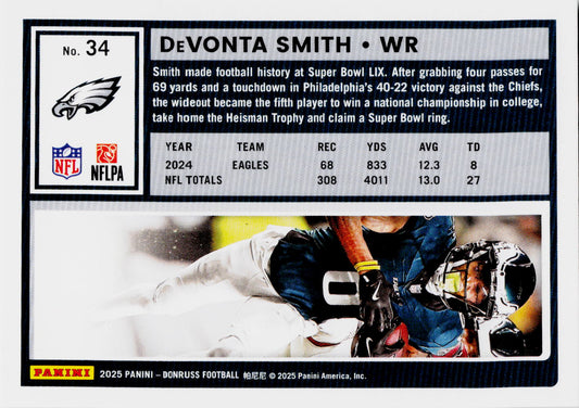 2025 Donruss #34 DeVonta Smith