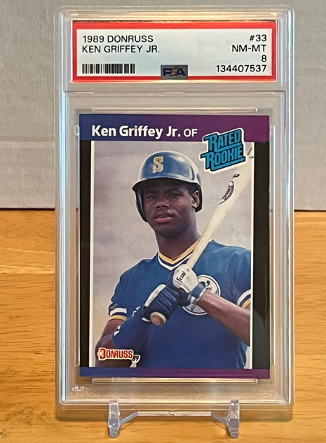1989 Donruss #33 Ken Griffey Jr. PSA 8