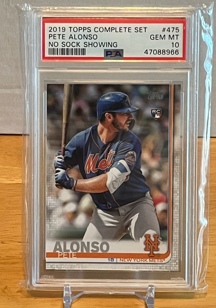2019 Topps #475 Pete Alonso Factory Set Bonus: Rookie Image Variation PSA 10